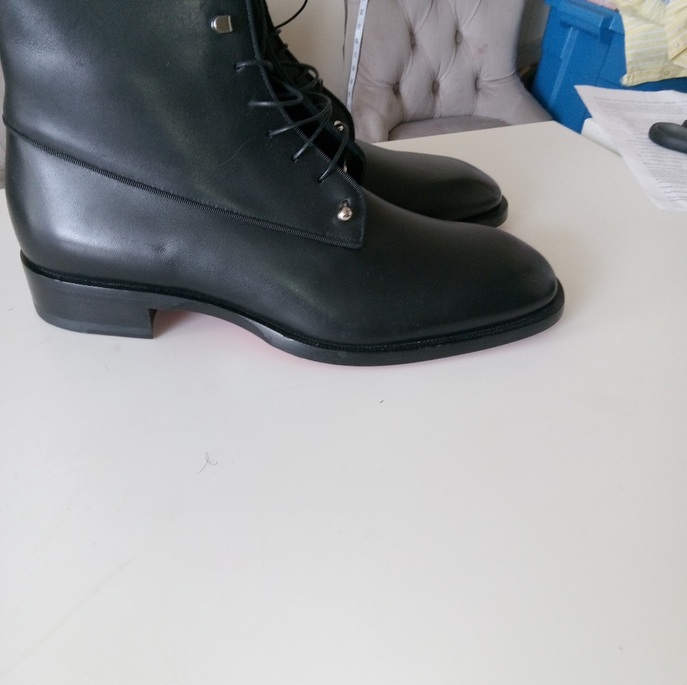 Black Leather Men's Christian Louboutin Boots - Picture 3 of 5